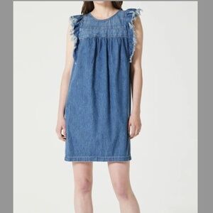 Adriano Goldschmied Jennifer Blue Denim Mini Dress Size Large